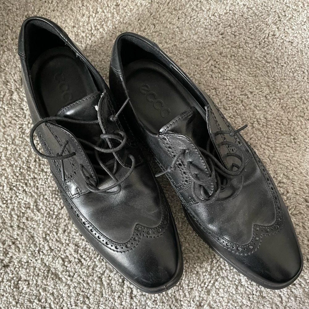 Mens Ecco Black Dress Shoes